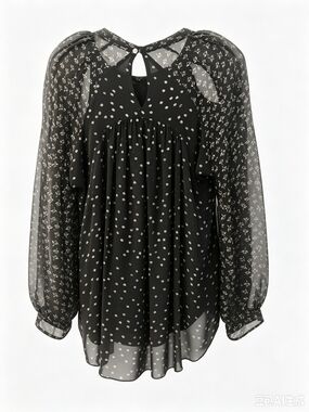 Isabel Marant Black  floral  blouse